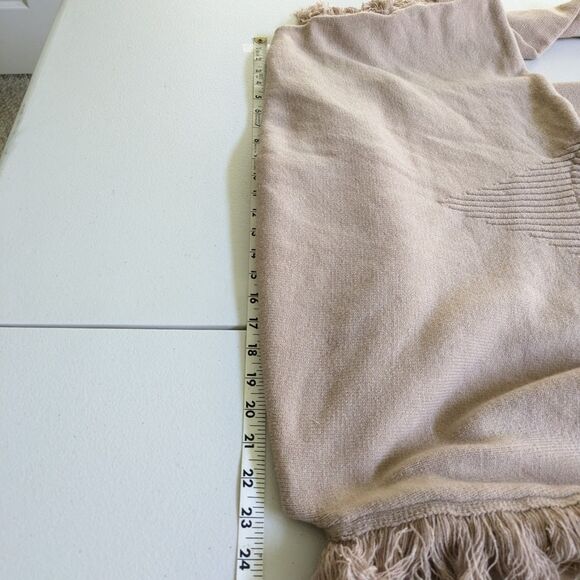 Fashion Nova Isla Taupe Fringed Mini Sweater Dress Size Small Heavy Knit - Picture 9 of 13